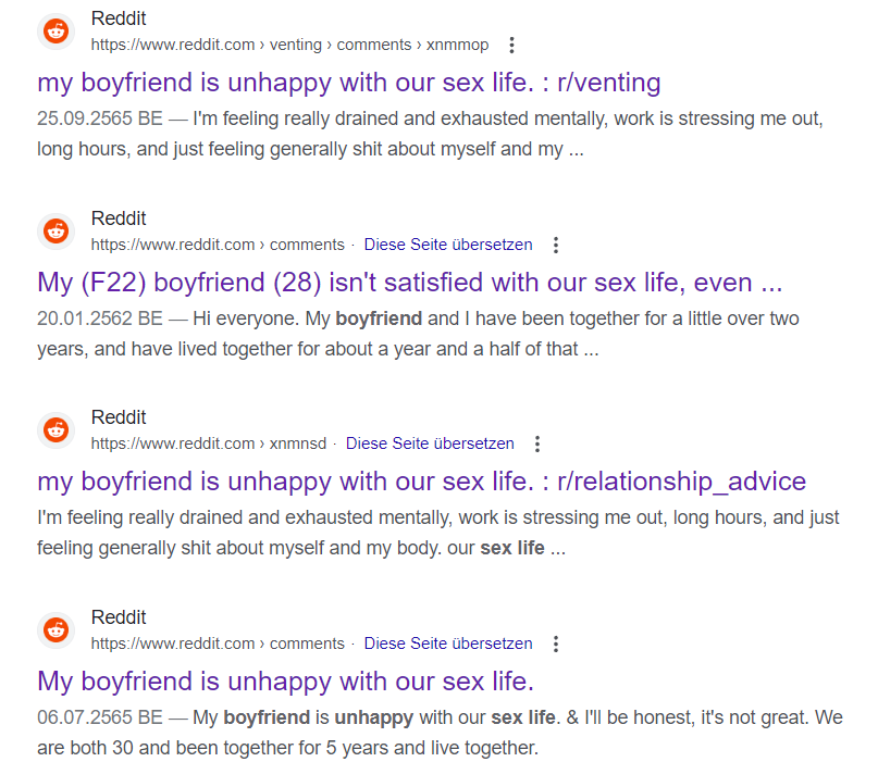 boyfriend unhappy with sex life reddit