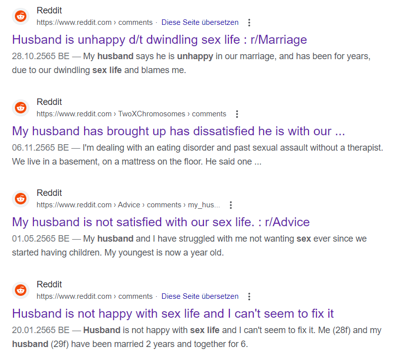 husband unhappy with sex life