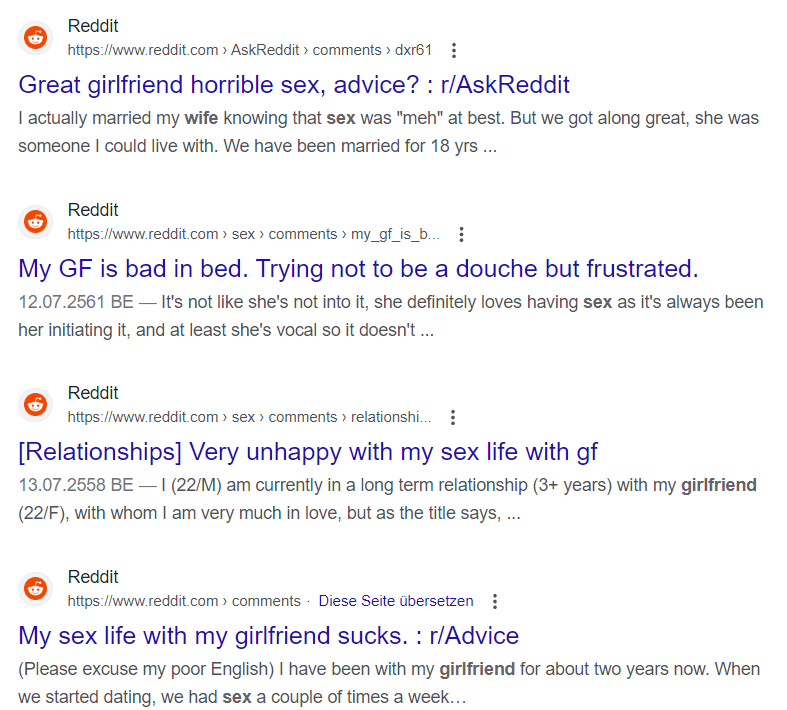 my girlfriend is bad in bed reddit